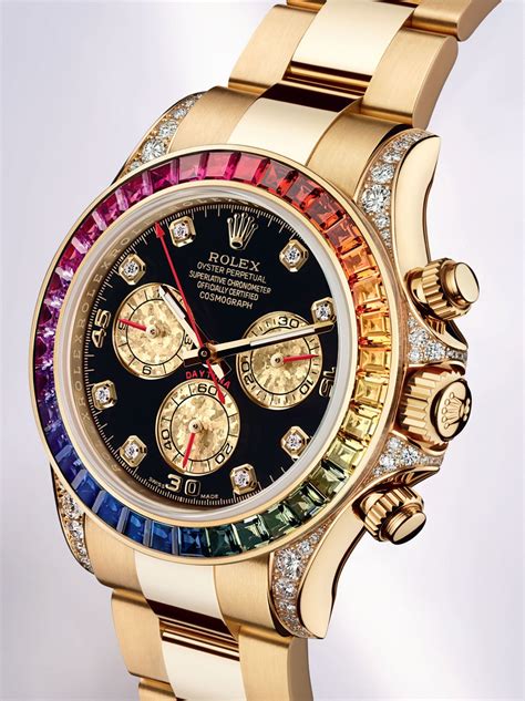 rolex daytona rainbow diamond bezel|Rolex rainbow daytona original price.